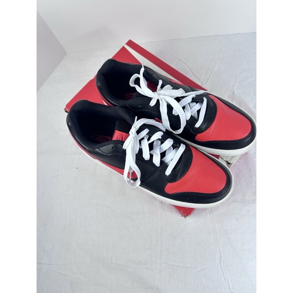 Size 10 - Nike Ebernon Low Black Habanero Red Aq1775-004 W/box - Picture 2 of 14